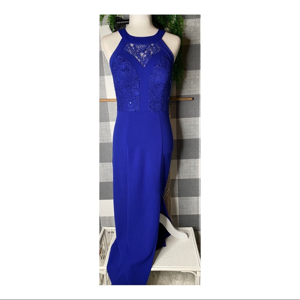 Royal Blue Elegant Prom Maxi Dress